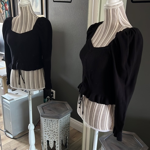 π₯1 hour sale. Zara, black crop sweater top, medium - Picture 4 of 5